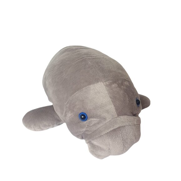 VTG Wishpets Manatee 24" Gray Blue Eye Plush Stuffed Animal Ocean Sealife Soft - Picture 2 of 8